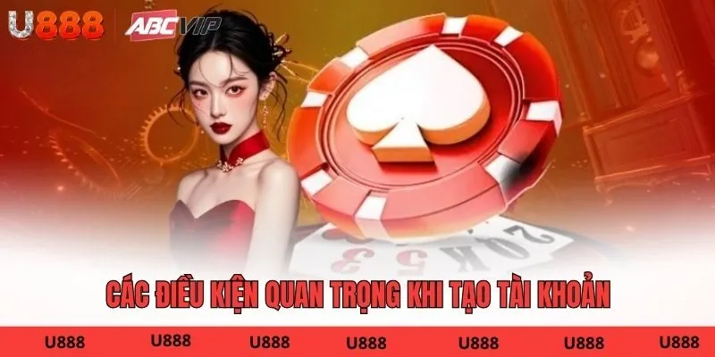Các điều kiện quan trọng khi tạo tài khoản